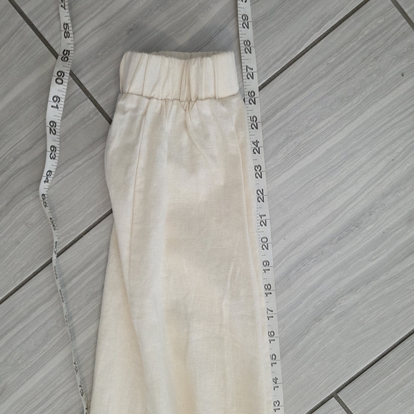 Linen Blend Elastic Waist Jogger Pants - Picture 7 of 7